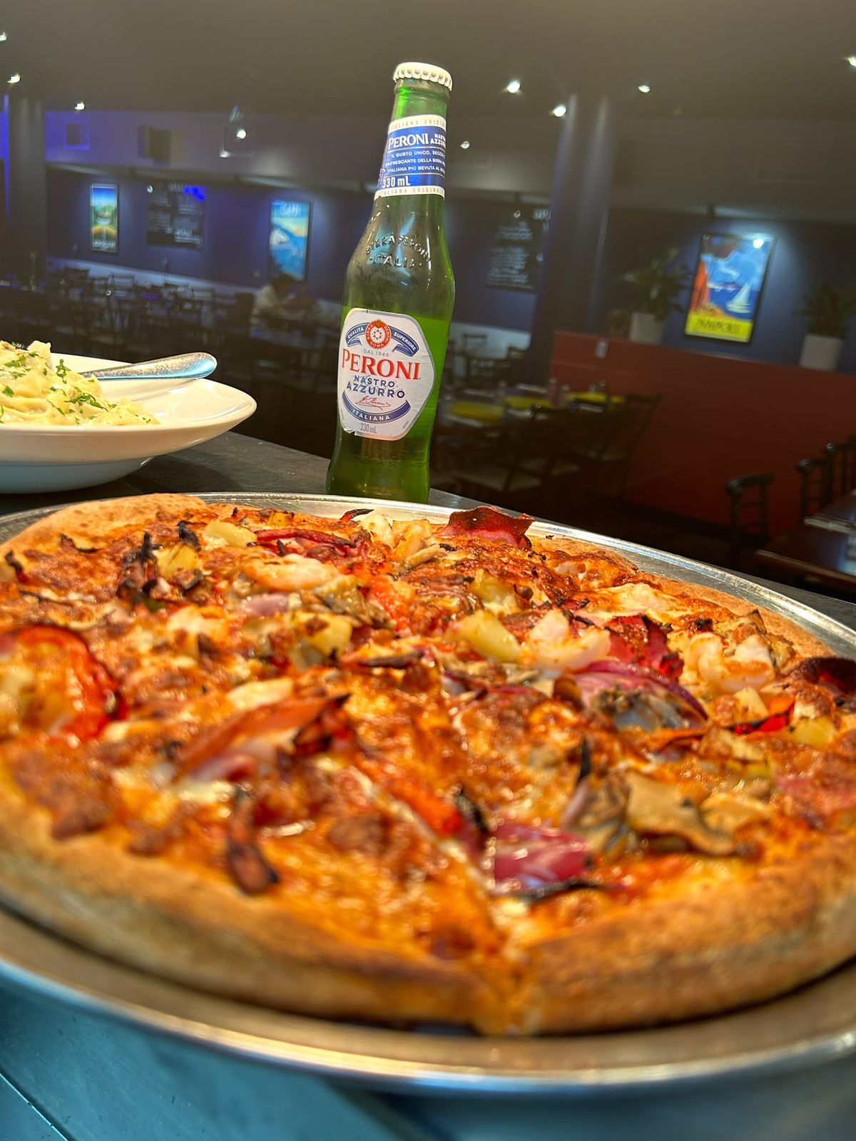 The La Mensa pizza, served at La Mensa on Salamanca Place, Hobart
